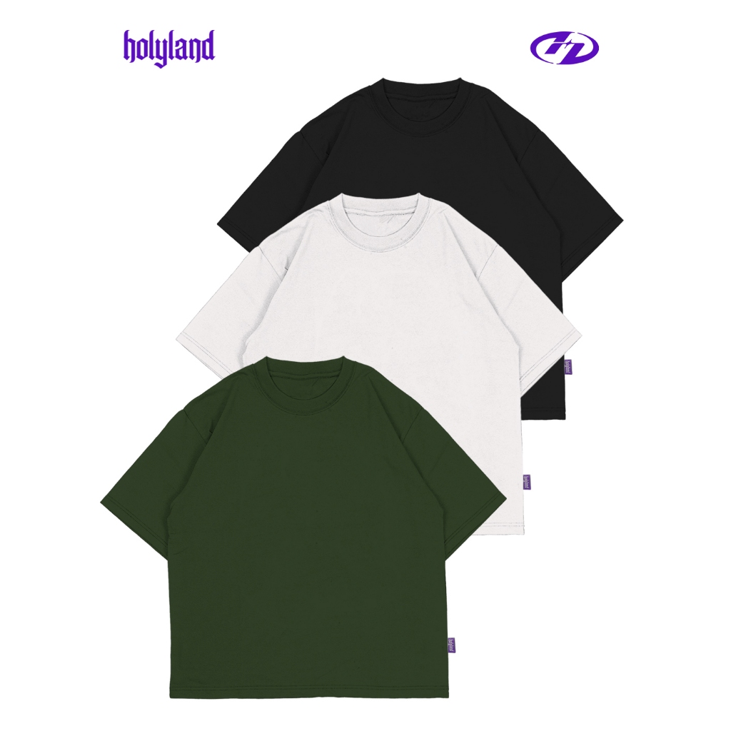 HOLYLAND OVERSIZE Tee Plain Distro เสื้อยืดสําหรับผู้ชายและผู้หญิง Oversize Cotton Combed 24S
