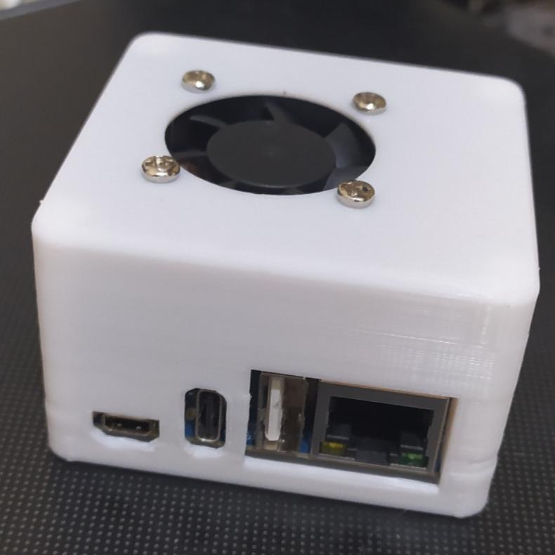 Orange Pi Zero 3 FAN Case ประกอบด้วย Mini PC Case สีส้ม Pi Zero 3 พร้อม FAN