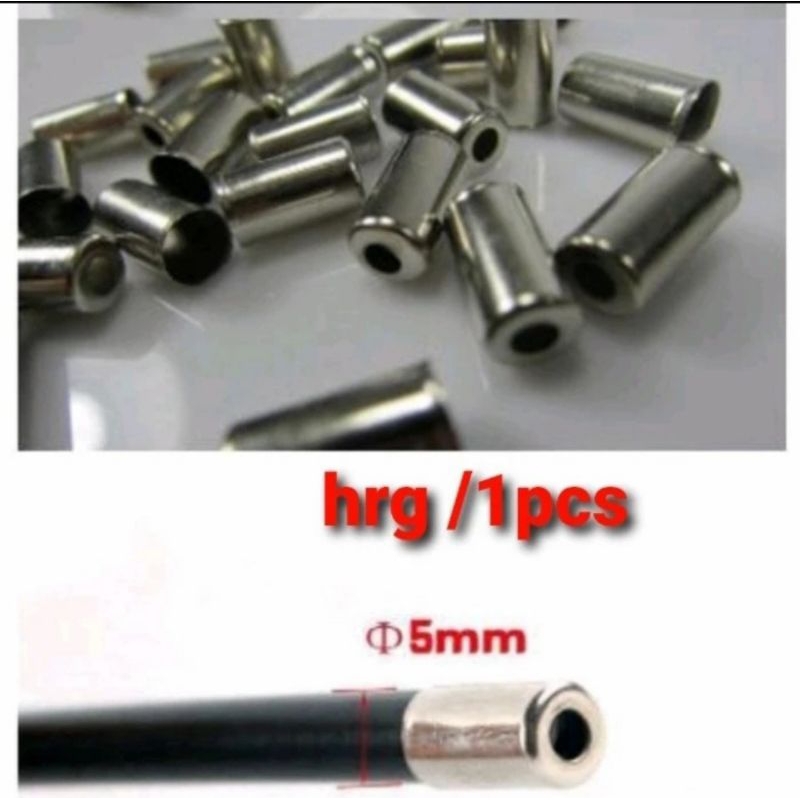 หมวกปลายถ้วยด้านนอก BRAKE ฝาครอบปลายสายด้านนอก BRAKE เชือก stopper สําหรับจักรยานโลหะพลาสติก 5 มม.