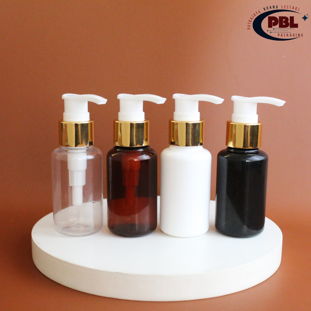 60 ML Tubular Pump Bottle / 60 ML Lotion Pump Bottle / 60 ML Soap Bottle - 24 Gold Neck Pump Cap