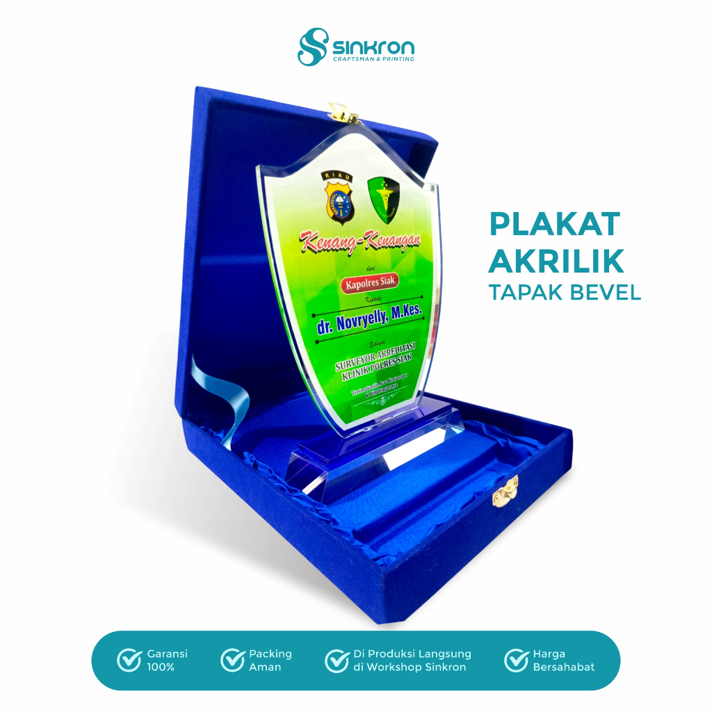 ACRYLIC PLAQUE BEVEL TAPAK / CUSTOM PLAQUE / KKN PLAQUE / GRADUATION PLAQUE / CINDERATA PLA