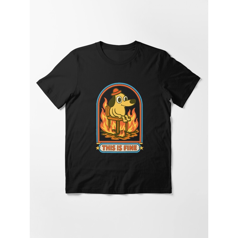 Meme Dog This is fine Funny Dog Essential T-Shirt V23