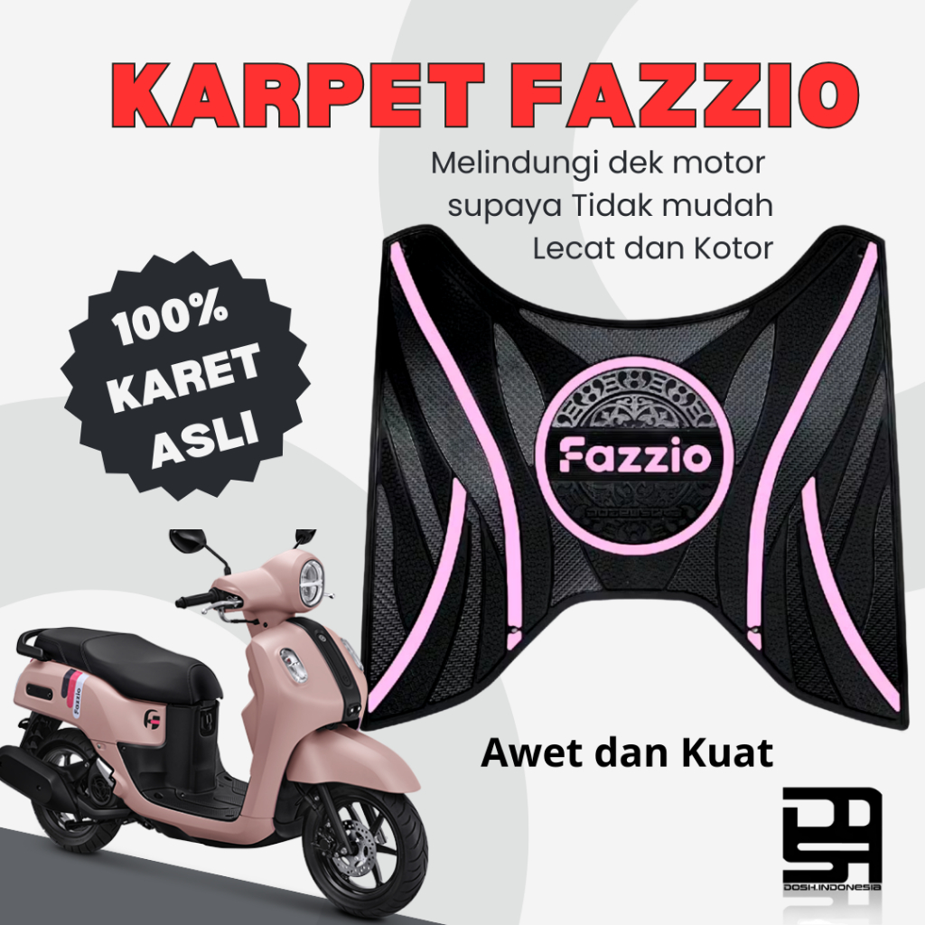 Fazzio Motorcycle Carpet รองเท้ายางต้นฉบับ หนา กันลื่น ไม่ซีดจาง