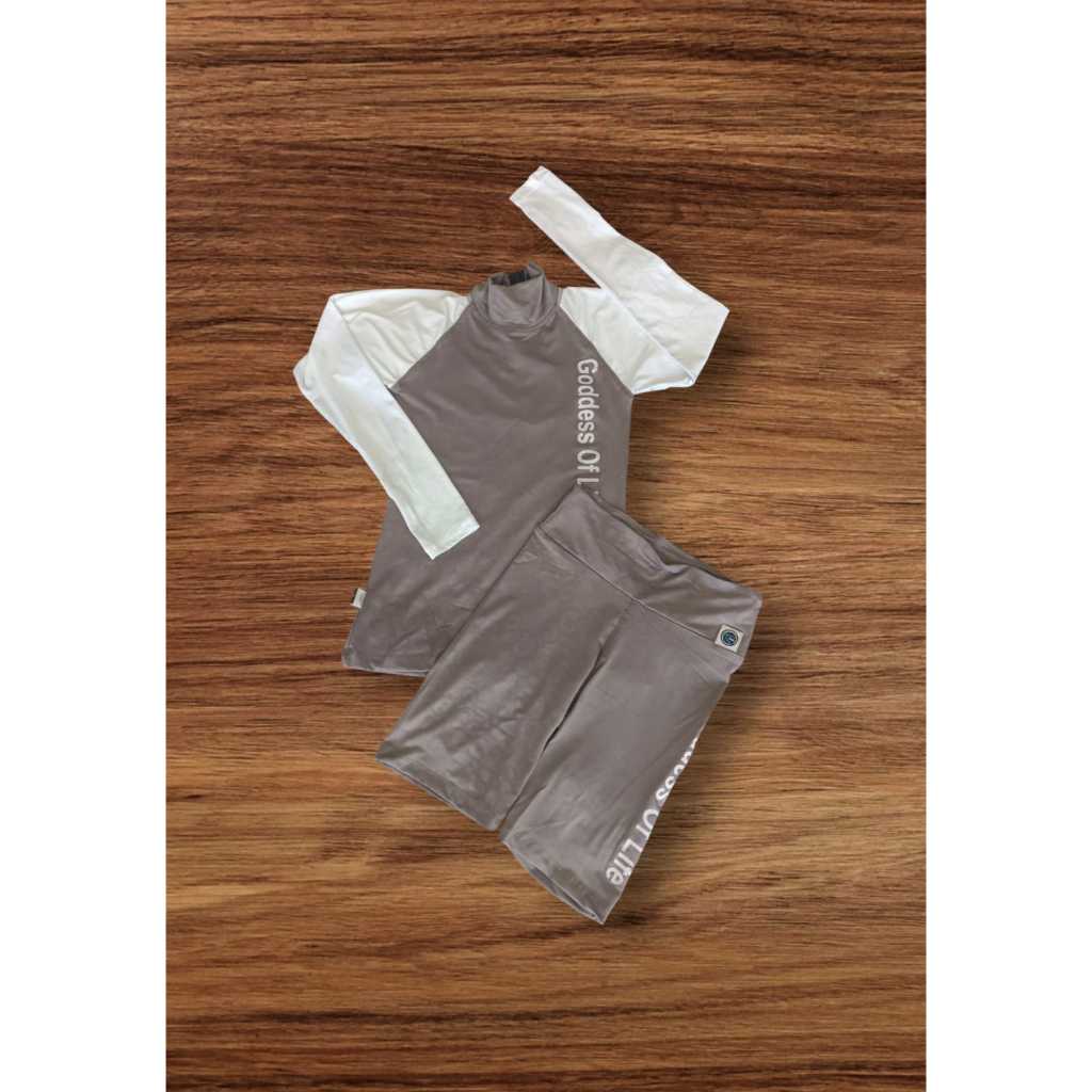 ชุดยิมนาสติกผู้หญิง gsports GS08 แขนยาวและปลาตัด