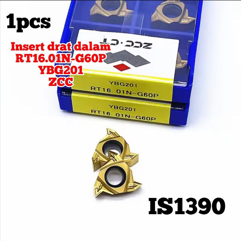 Is1390 1 ชิ้นด้ายด้านในใส่ RT16.01N - G60P YBG201 ZCC แบบเดียวกับ MMT 16IR AG60 เหมาะสําหรับวัสดุเหล