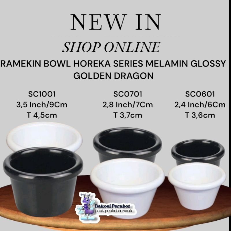 ขายส่งและขายปลีก Ramekin Bowl SC0601 SC0701 SC1001 วางเมลามีนสําหรับซอส, มายองเนส, Sambl, Hoerka Ser