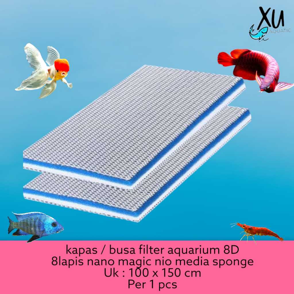NANO FOAM 8D SPONGE FILTER 8D HONEYCOMB FILTER JUMBO ขนาด 150 CM X 100 CM AQUARIUM / POND FILTER MED