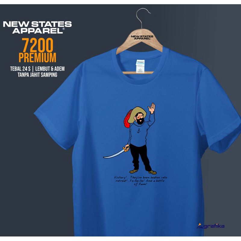 Distro เสื้อยืด - Hadd0ck V1ct0ry - New States Apparel Premium Cotton Tshirt 7200 - Cotton Combed 24