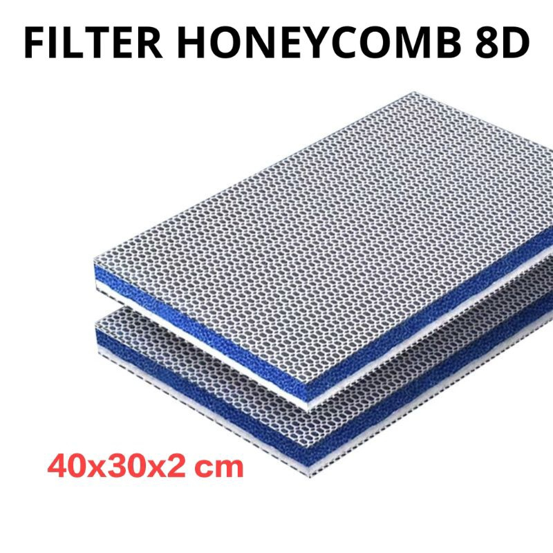 8D HONEYCOMB FOAM FILTER SPONGE AQUARIUM POND 40 x 30 CM 8 LAYER FILTER FOAM