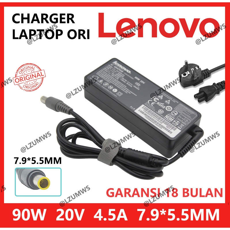 Lenovo 20V 4.5A 90W 7.9*5.5 มม.8 พินอะแดปเตอร์แล็ปท็อป AC T6 R6 Z6 X6 X200 X300 3000 เครื่องชาร์จโน้