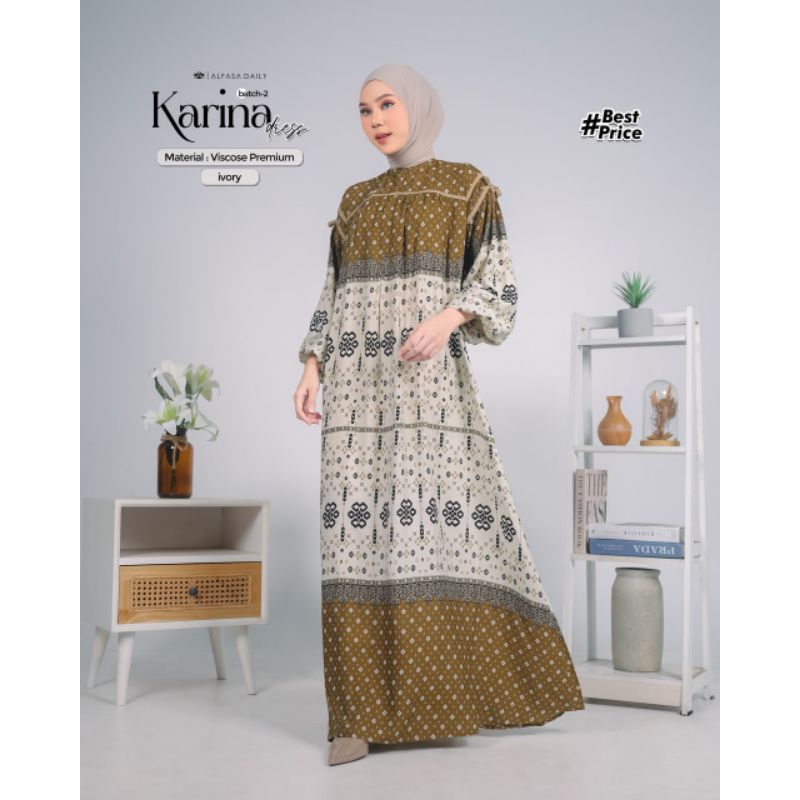 KARINA DRESS ORIGINAL ALFASA DAILY ส่งฟรี