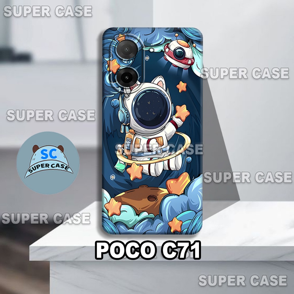(Q6) Procamera Softcase สําหรับ XIAOMI POCO C71 HP ใหม่ล่าสุด | ASTRONAUTS MOTIF | ปลอก XIAOMI POCO 