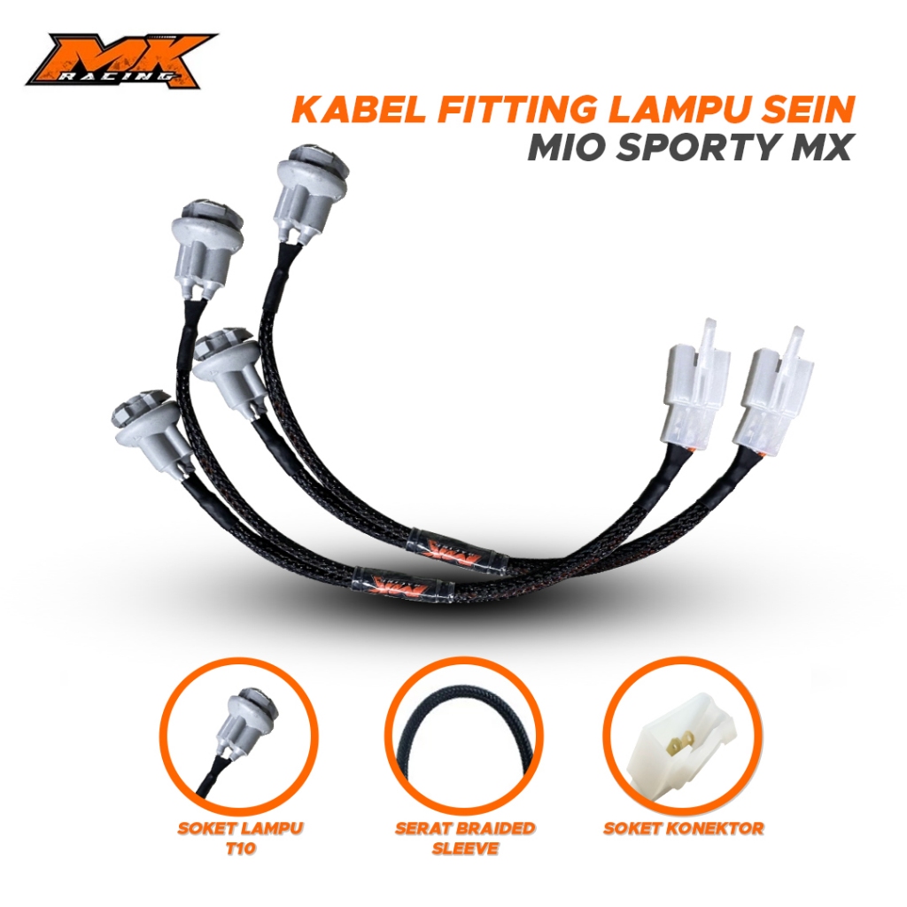 MK Racing Cable Fitting สําหรับ Yamaha Mio Smile / Sporty / MX Braided Sleeve Fiber