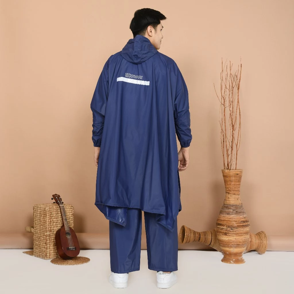 เสื้อกันฝนเควาตี้ ชุดปอนโช/เสื้อกันฝนค้างคาว/ชุดกันฝนพร้อมกางเกง thumbnail 8