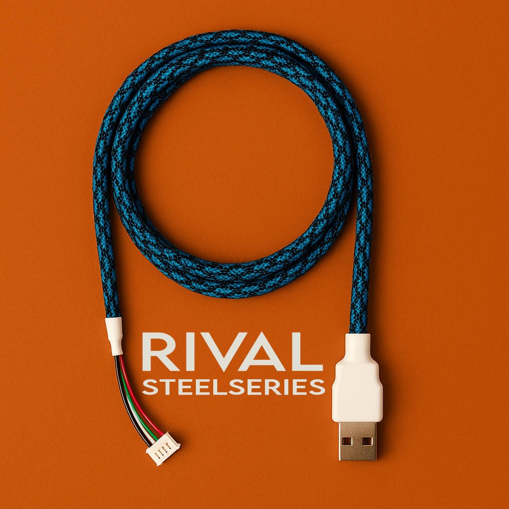 สายเมาส์สําหรับ SteelSeries Rival 3, 5, 95, 100, 300, 600 Sensei Ten 310 Custom Braided Paracord PnP