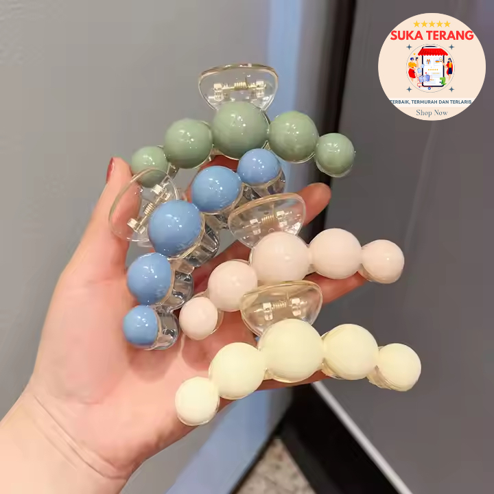 ST 6 ชิ้น 12 ชิ้น 11 ซม. กิ๊บติดผมมุกลายสไตล์เกาหลีกิ๊บติดผมหรูหราระดับพรีเมียม