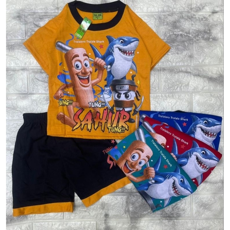 VIRAL ชุดเสื้อผ้า TUNG SAHUR สี/เสื้อยืด CHILDRENS T-SHIRTS TUNG TUNG SAHUR ANOMALI/ANOMALI TUNG TUN