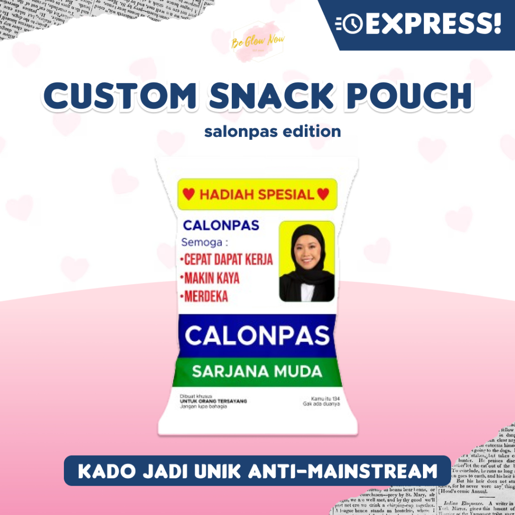 ข้อความภาพขนมที่กําหนดเองห่อกระเป๋าจัมโบ้รุ่น Salonpas