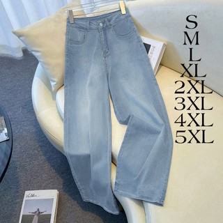 Veegirl  Celana Jeans Gombrong Wanita Jeans Highwaist Kulot Panjang Celana Fashion Korean Style Baggy Jeans Jumbo Casual Celana Loose Denim Kekinian Wanita