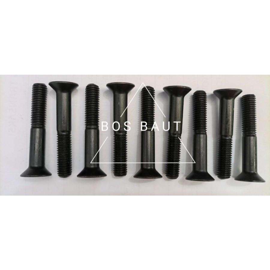 BOLT VERSENG L / BOLT JFL STEEL M6X50 สีดํา P1.0