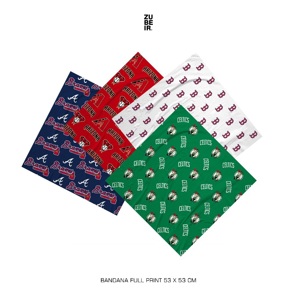 CUSTOM FULL PRINT BANDANA / MLB BANDANA / NFL BANDANA / NBA BANDANA / BASEBALL BANDANA