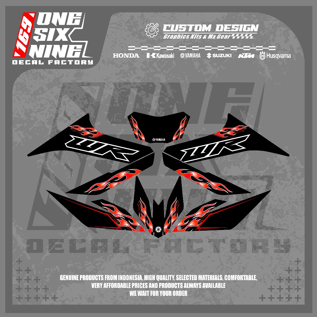 MERAH Red fire wr 155 triping - simple wr 155 black red fire striping