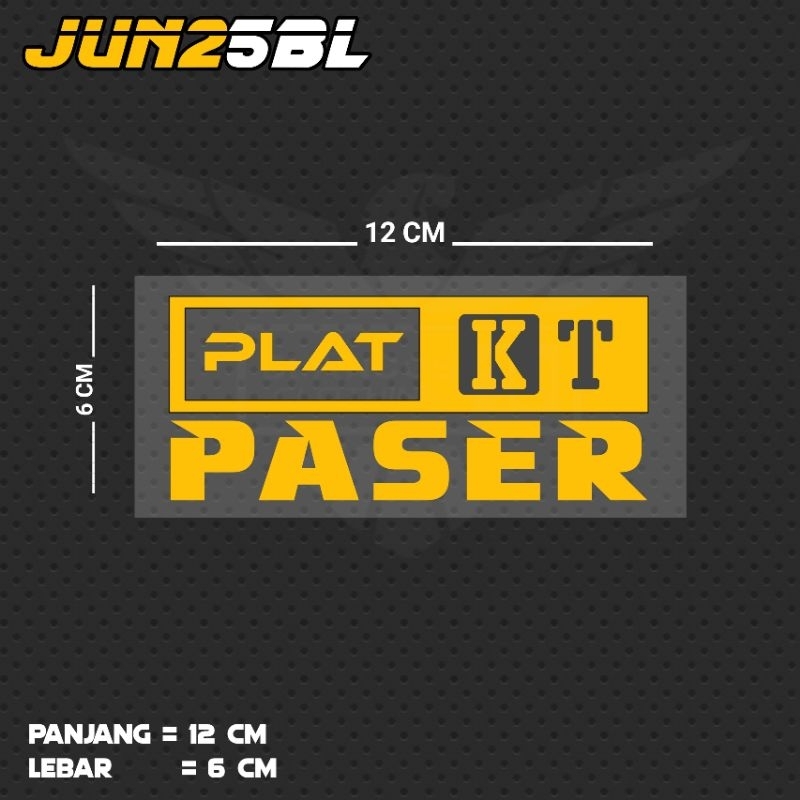 สติ๊กเกอร์ตัดพร้อมจาน KT PASER / JUN25BL KT