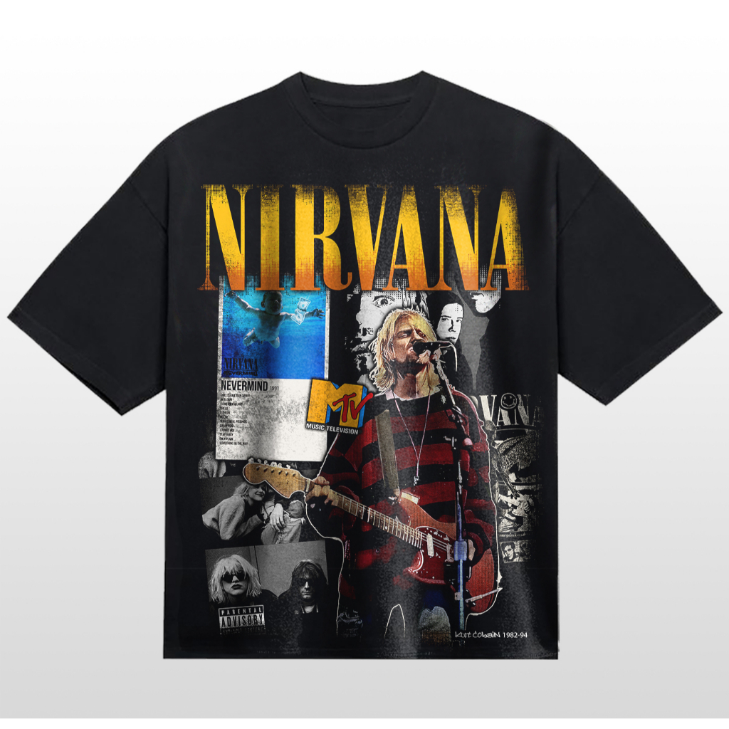 เสื้อยืด Nirvana Nirvana Band T-Shirt Nirvana Oversize T-Shirt - Treasure Merch