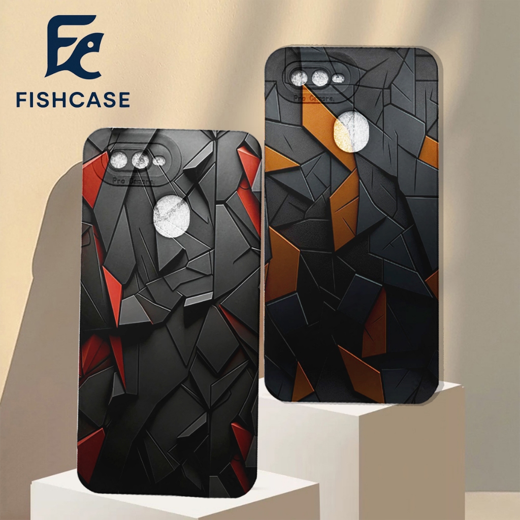 HP [FC03] Case Oppo A5s A7 A12 A11K F9 A3S A1K REALME C2 Elegant Contemporary Abstract Mobile Phone 