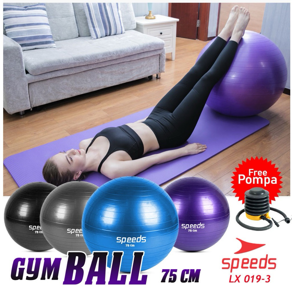 SPEEDS Gym Ball ฟิตเนส 75 cm / Gym Ball / yoga Ball อุปกรณ์กีฬา (Bonus Pump) Gymball
