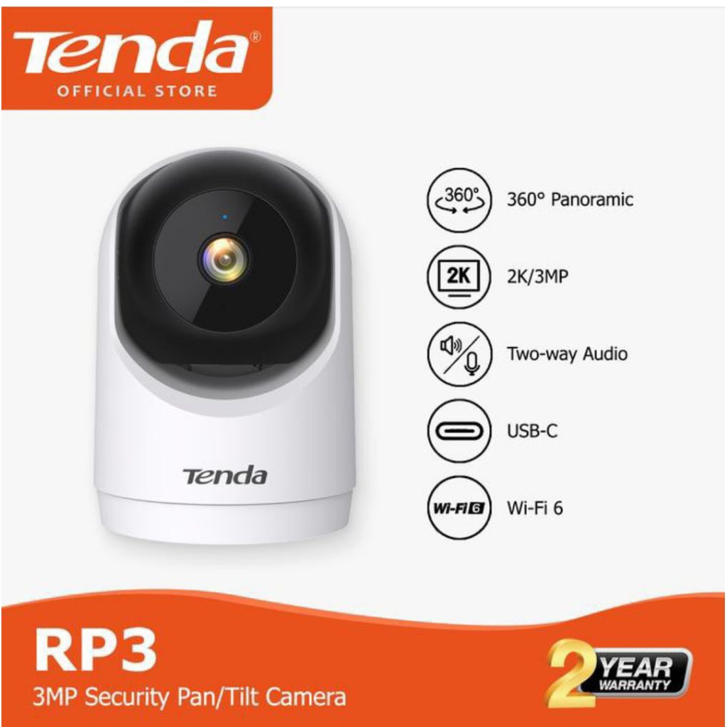 Tenda RP3 3MP Wireless Security IP Camera กล้องวงจรปิด Pant/Tilt