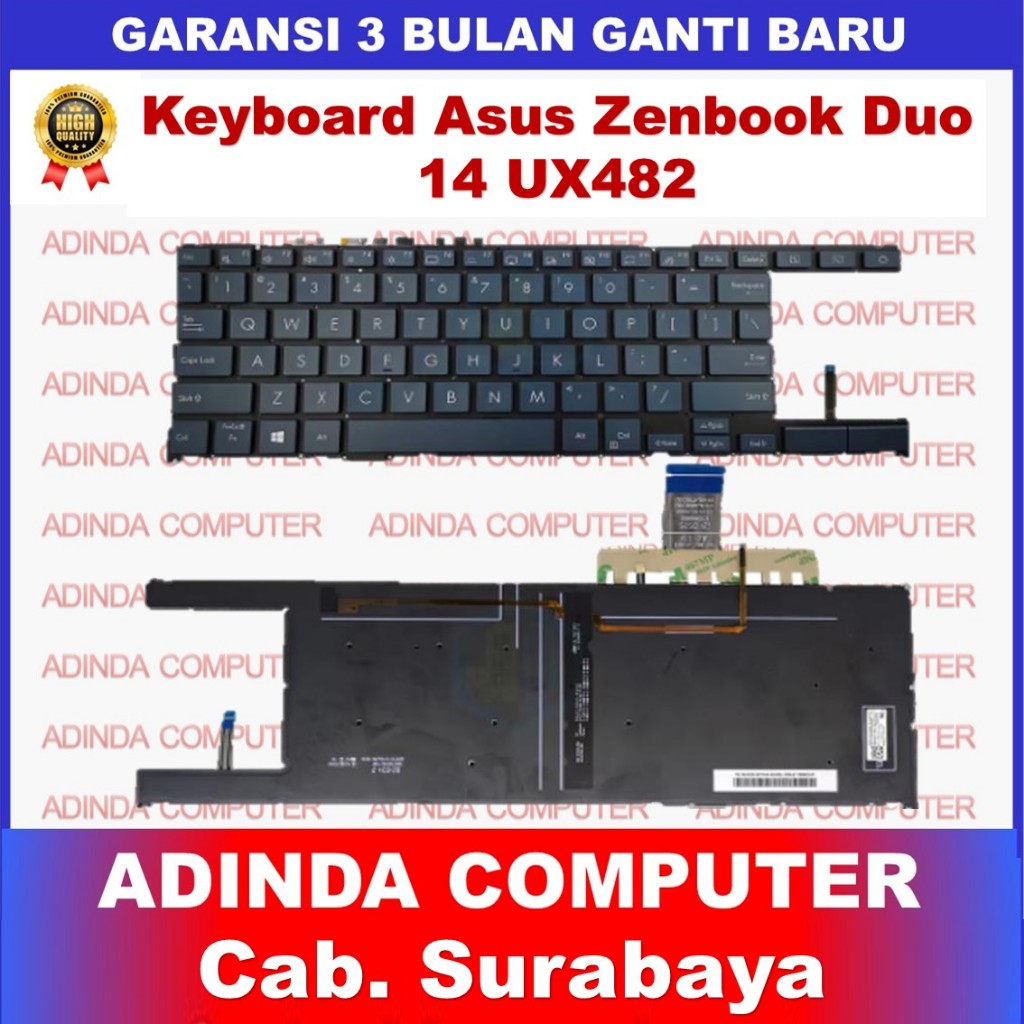 Asus Zenbook Duo 14 UX482 UX482E UX482EA UX482EAR UX482EG คีย์บอร์ด