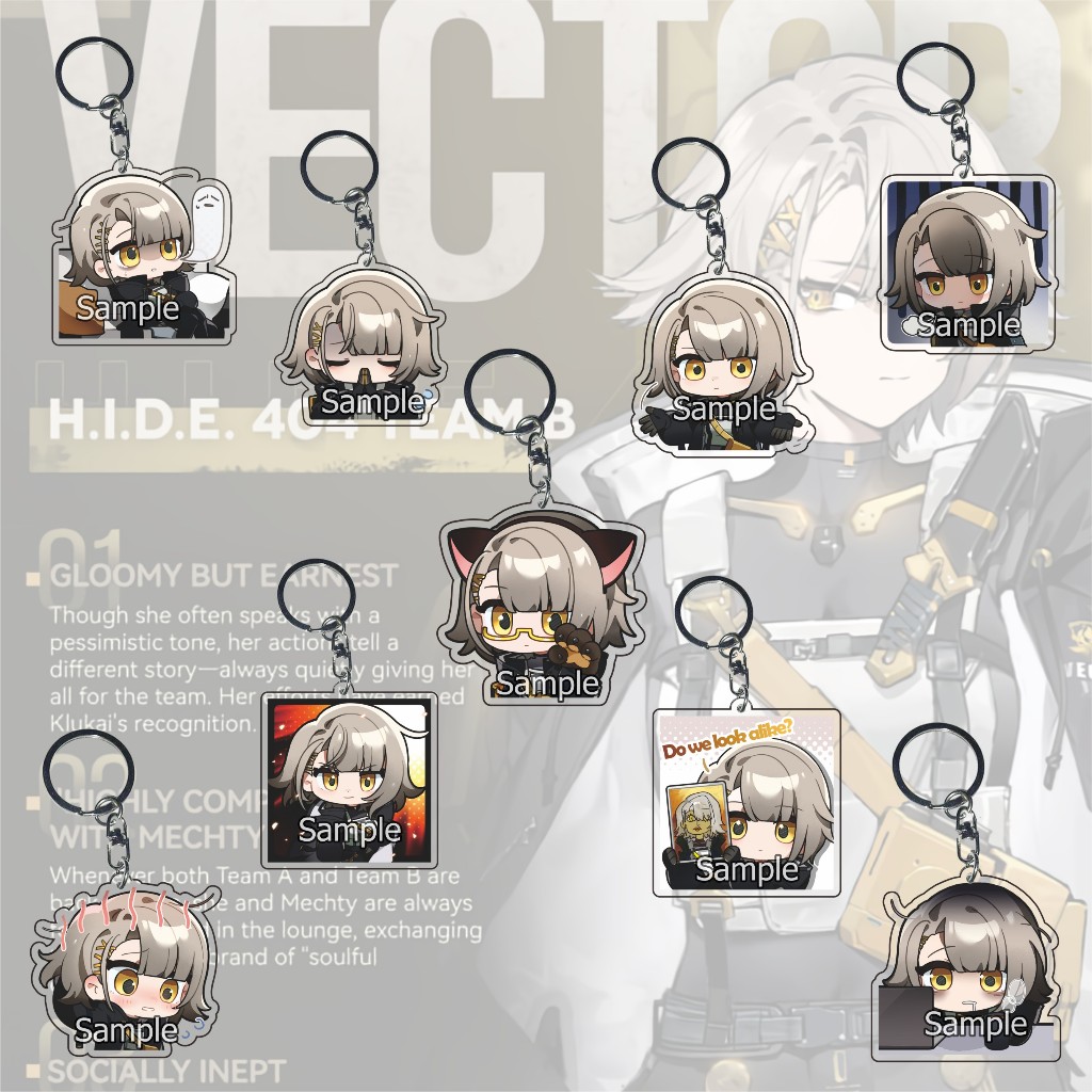 GANTUNGAN Girls Frontline 2 Exilium Vector all Keychain - พวงกุญแจ - ของที่ระลึก - อะนิเมะ Ganci