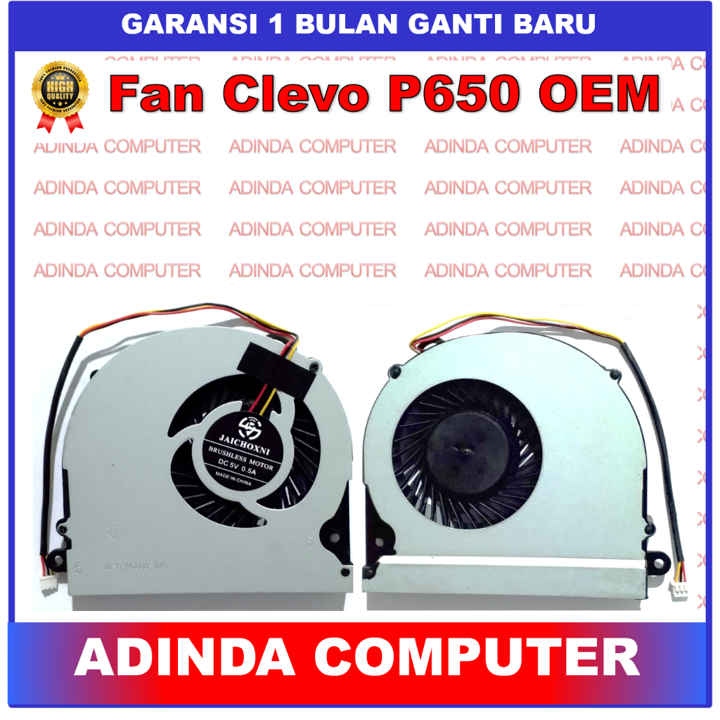 พัดลม Clevo P650 P650N P650RG P650SA P650SE P650SG P651SA P651SE P651SG P655SA P670SA P670SE P670SG 