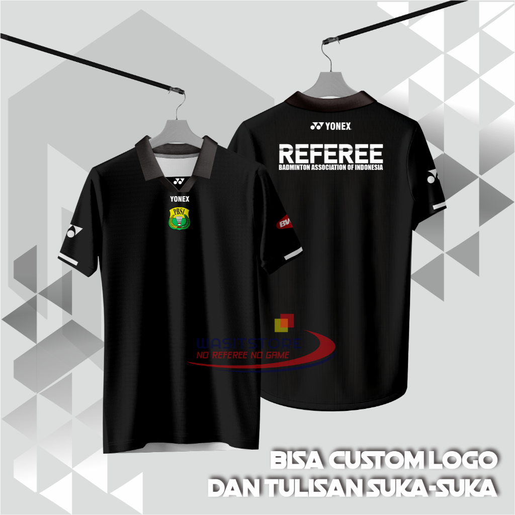 CUSTOM VINTAGE COLLAR BADMINTON/BADMINTON REFEREE TRAINING JERSEY (PBSI-BWF-YNX)
