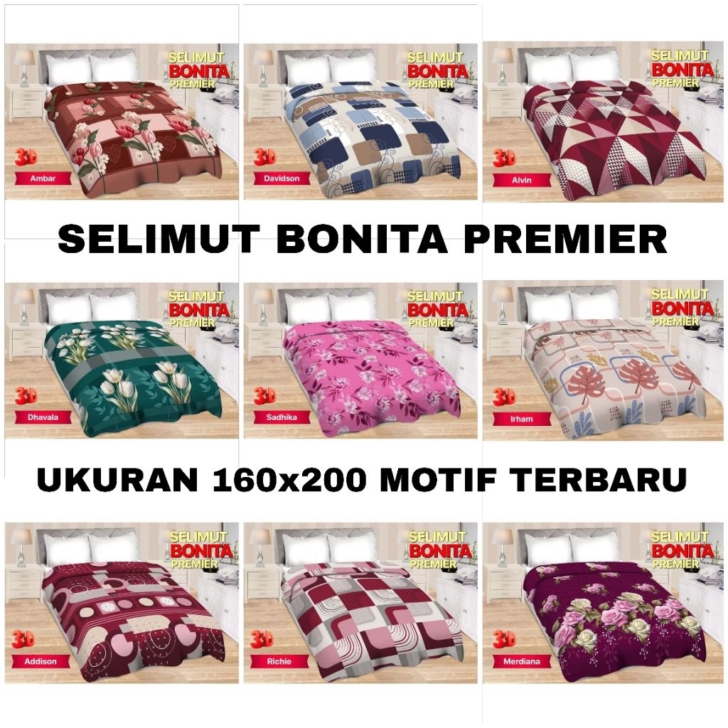 BONITA PREMIER BLANKET 160x200 CM / BONITA BLANKET WITH THE LATEST MOTIF / BONITA BLANKET