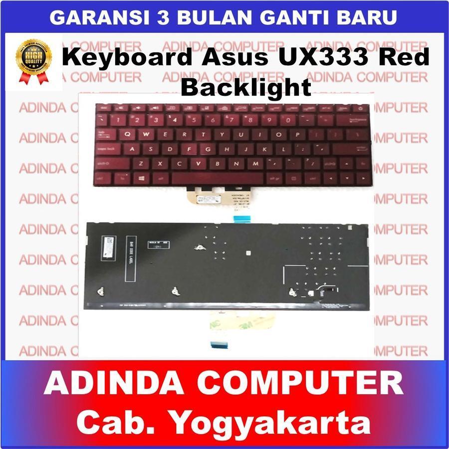 Asus Zenbook 13 UX333 UX333f UX333fa UX333flc คีย์บอร์ดแบ็คไลท์สีแดง