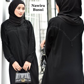 Abaya Nawira Busui Jettblack Hitam Gamis S-XL