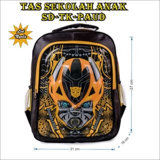 HEMBOS LED 3D BOYS SCHOOL BACKPACK WITH SUPER HERO CARTOON FROG MOTIF / TRANSFORMERS BAG / FAUD BAG 