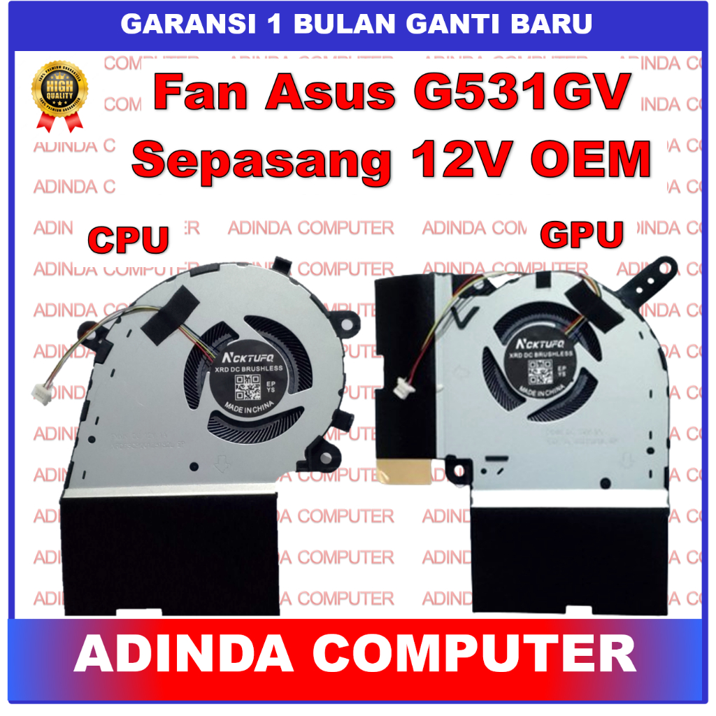 พัดลม Asus ROG Strix G531GV G531 G512LV G532 G532LWS G712 G712LV CPU 12V ขวา OEM