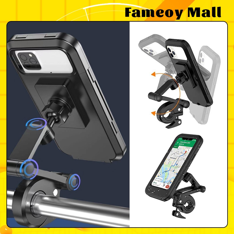 HP [KN ACC] ที่วางโทรศัพท์มอเตอร์ไซค์/จักรยานกันน้ํา 360