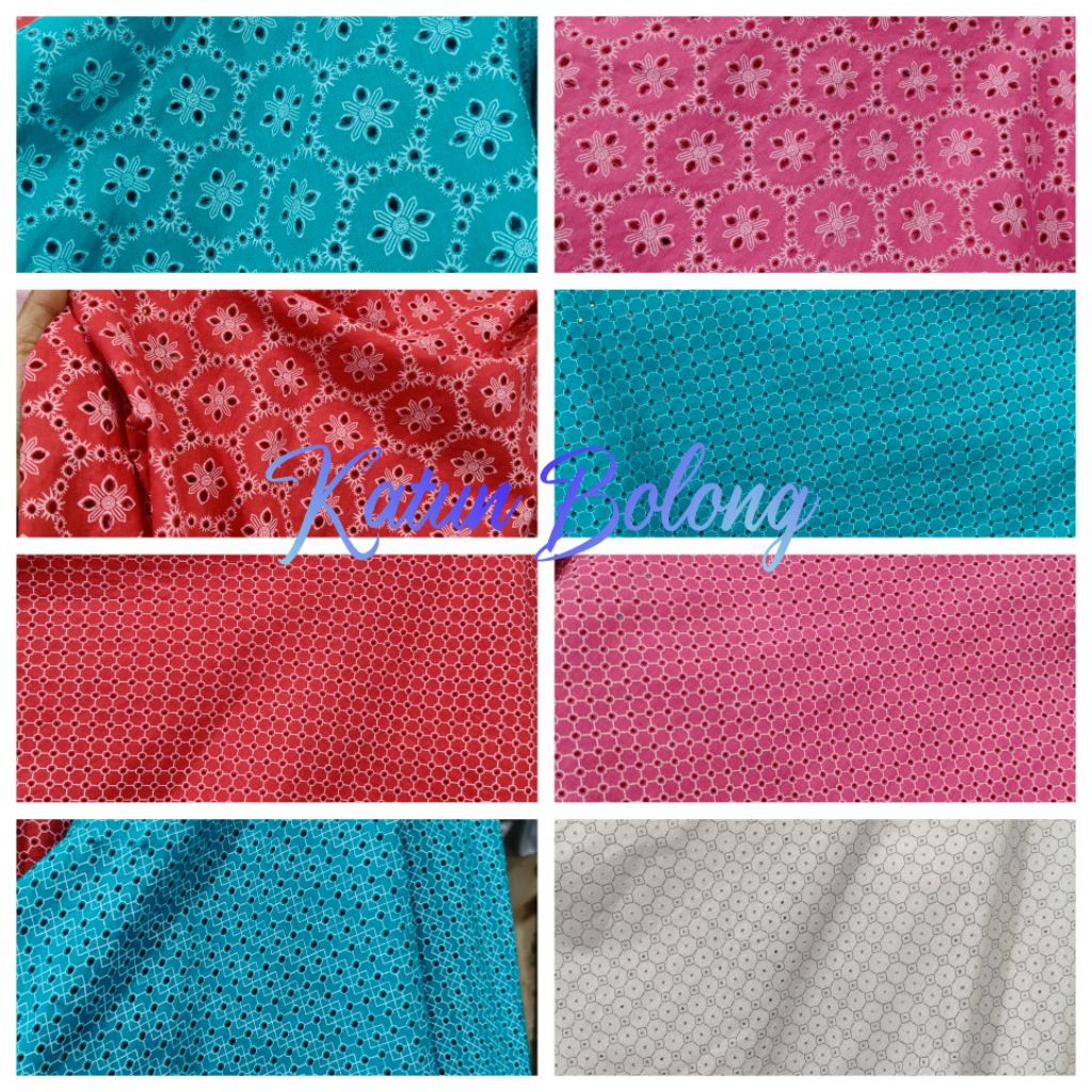 KATUN KATBOL ผ้าคอตตอนแบบมีรู (ราคาต่อ 0.5mtr/50cm)