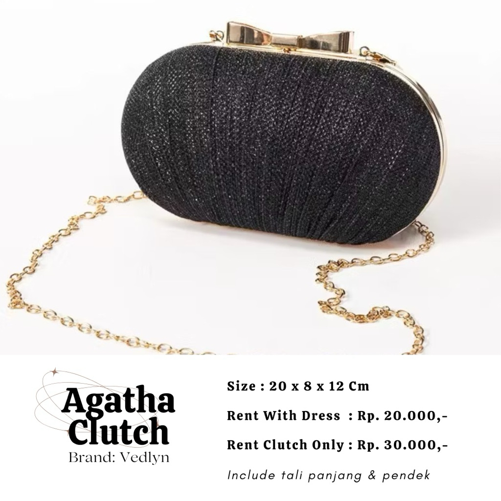 RENTAL | RENT Agatha กระเป๋าคลัทช์กระเป๋าปาร์ตี้สําหรับเชิญ