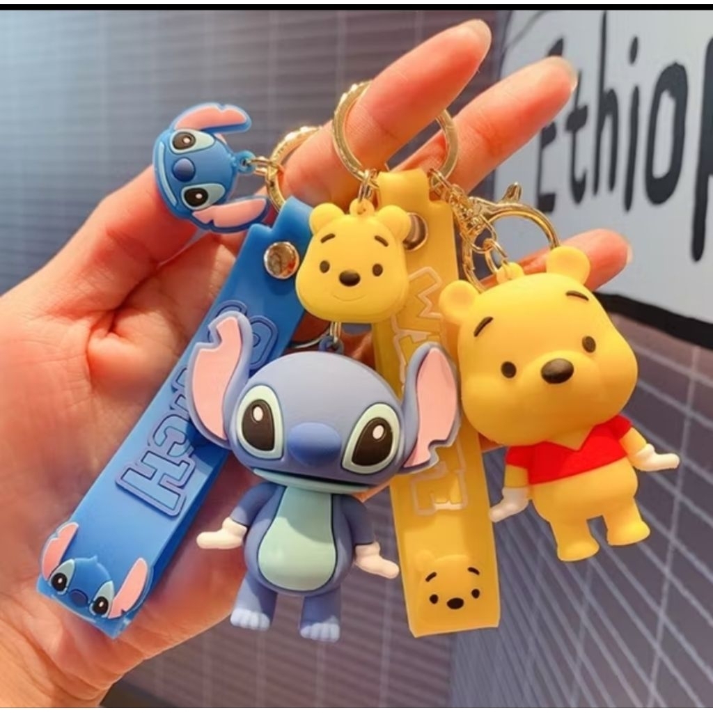 GUNDAN Disney stitch Avenger Kuromi Silicon พวงกุญแจ