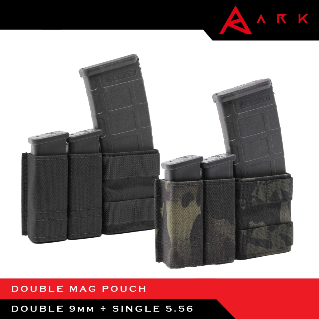 ARK Double Mag Pouch (Double 9mm + Single 5.56)