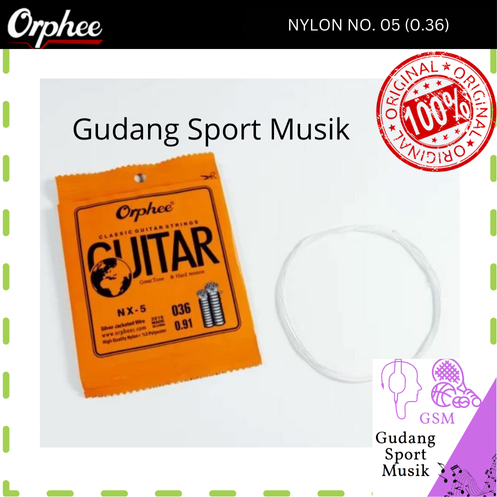 สายกีต้าร์ไนล่อน เบอร์ 5 ขนาด 0.36 Orphee NX-5 เดิม