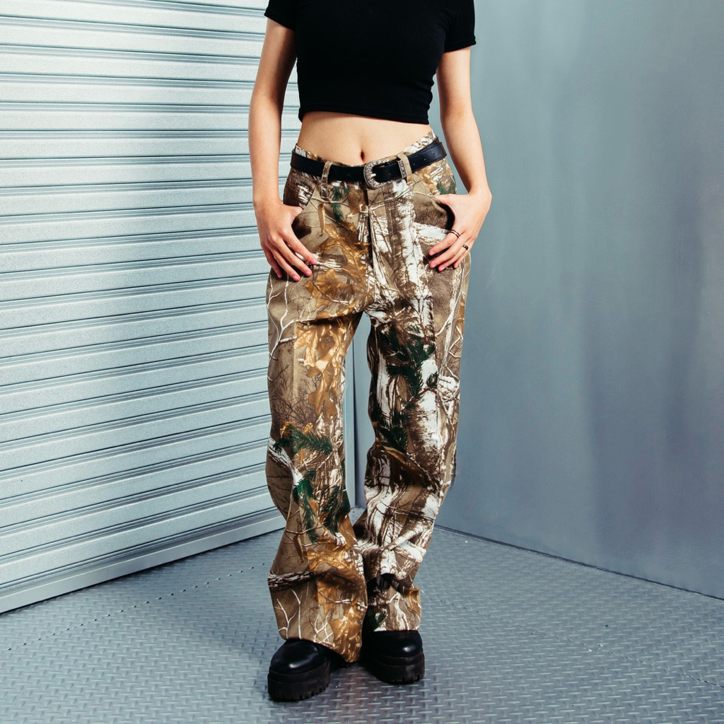 [ SFORS ] Baggy Pants Camo Real Tree Unisex - กางเกง Baggy Camo Motif Real Tree Unisex