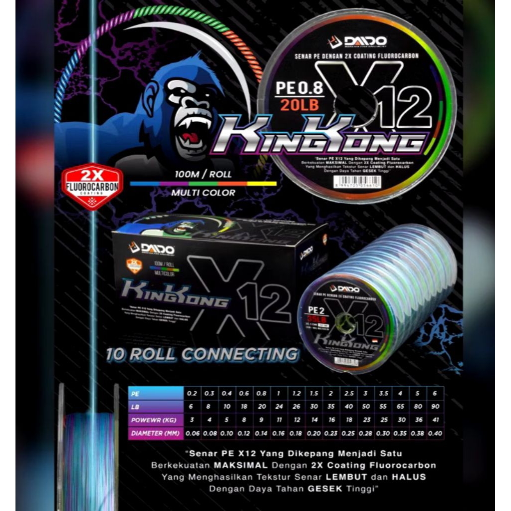 สาย PE DAIDO Kingkong x12