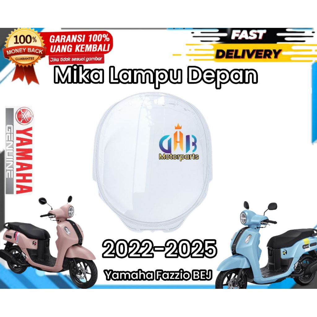 Yamaha Fazzio fazio pazo 2022-2025 WIN ABS Stanley ไฟหน้าแบบสะท้อนแสงกระจก