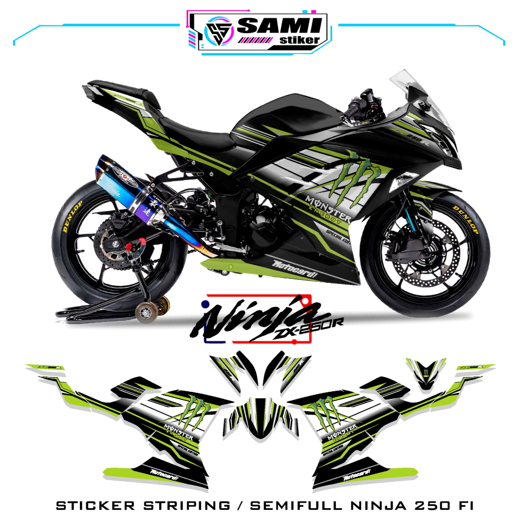 NINJA 250 FI STRIPING / สติ๊กเกอร์ / สต็อก DECALS / SEMIFULL / สติ๊กเกอร์มอเตอร์ไซค์ / ZX 250 R / 20